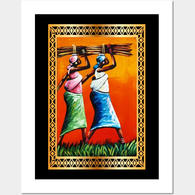 African Woman Artwork, Black History Wall Art by dukito